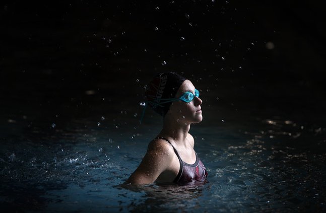 swimmer swim stock swimming