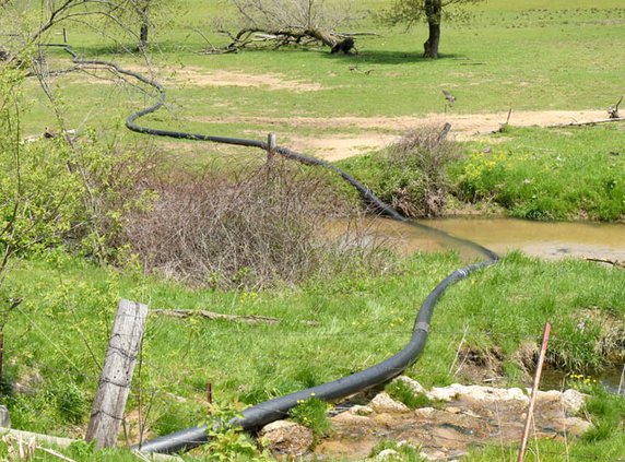 hose in creek